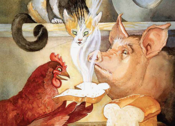 قصة الدجاجة الحمراء الصغيرة للأطفال + أنشطة تعليمية ممتعة (The Little Red Hen – نسخة CKF)