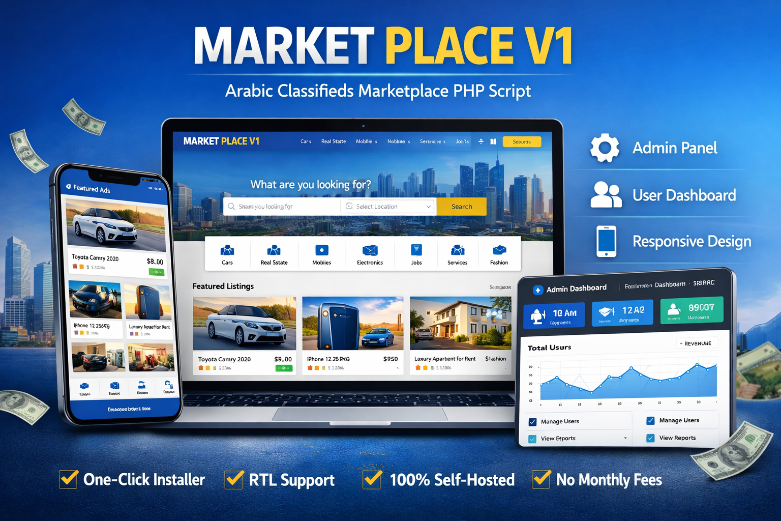 أفضل منصة إعلانات مبوبة عربية جاهزة للبيع - AI